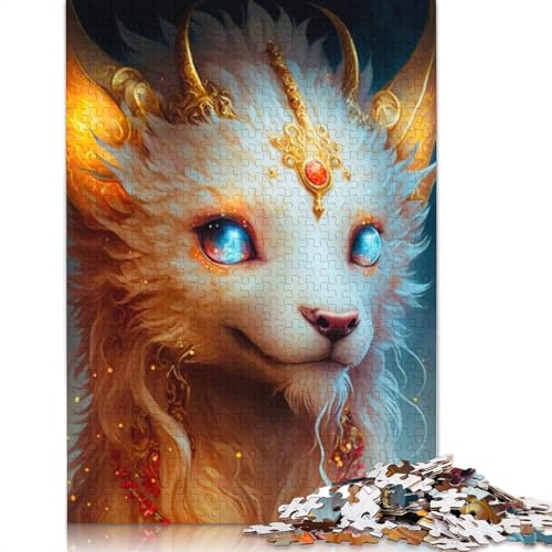 Niedliches Drachenbaby, 1000-teiliges Puzzle für Teenager, Geschenke, Holzpuzzle, Puzzle für Erwachsene, Lernspiele für Zuhause, DIY-Spielzeug, 1000 Teile (75 x 50 cm) von LMYmoney