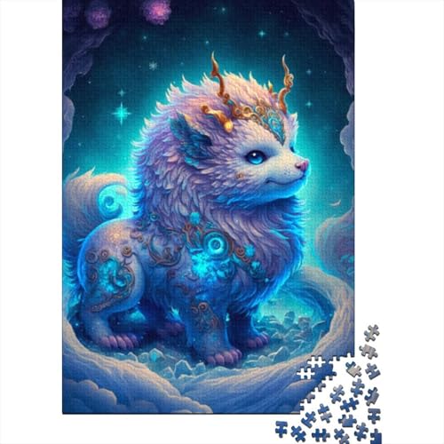 Niedliches Drachenbaby-Holzpuzzle, 1000 Teile, Puzzle für Erwachsene, Lernspiel, Herausforderungsspielzeug, 1000 Teile (38 x 26 cm) von LMYmoney