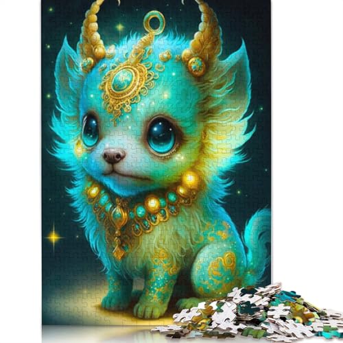 Niedliches Drachenbaby-Puzzle, 1000 Teile, Holzpuzzle für Erwachsene und Teenager, Familienspiel, 1000 Teile (75 x 50 cm) von LMYmoney