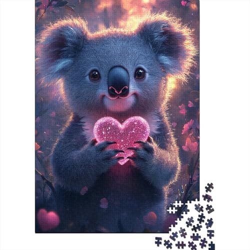 Niedliches Koala-Puzzle für Erwachsene, Lernspiel, Cooles Puzzle für Erwachsene und Kinder, 1000 Teile (75 x 50 cm) von LMYmoney