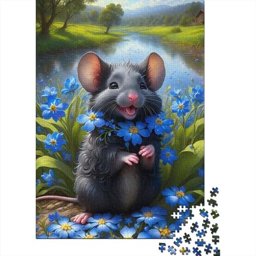 Niedliches Maus-Puzzle, kreative Spiele, 100% recycelter Karton, Puzzle für Erwachsene, 1000 Teile (75 x 50 cm) von LMYmoney