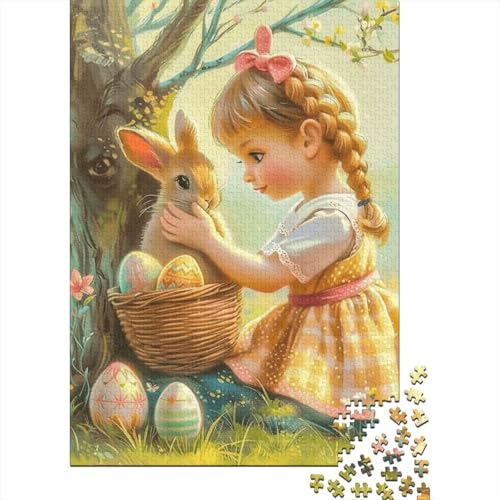 Niedliches Osterhäschen-Puzzle, 1000 Teile, präzise ineinander greifende Denksportaufgaben für Erwachsene, für Jungen oder Mädchen, 1000 Teile (75 x 50 cm) von LMYmoney