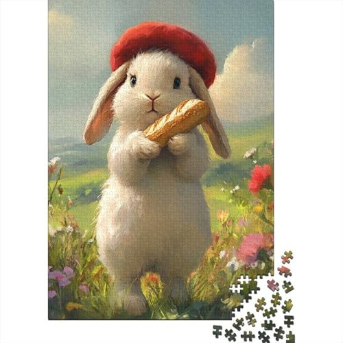 Niedliches Osterhäschen-Puzzle, rechteckig, aus Pappe, Beste Puzzles für Kinder ab 12 Jahren, 1000 Teile (75 x 50 cm) von LMYmoney