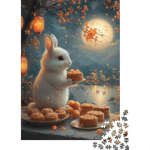 Niedliches Osterhäschen-Puzzle 1000 Teile für Erwachsene, lustiges Denksport-Puzzle für Erwachsene und Teenager, 1000 Teile (75 x 50 cm) von LMYmoney