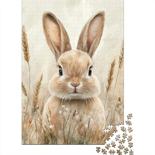Niedliches Osterhäschen-Puzzle für Erwachsene, 1000 Teile, Premium-Puzzle aus 100% recyceltem Brett, Beste Puzzles für Erwachsene und Teenager, 1000 Teile (75 x 50 cm) von LMYmoney