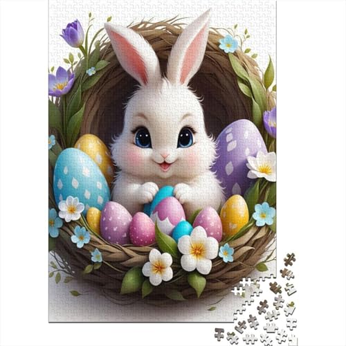 Niedliches Osterhäschen-Puzzle für Erwachsene, Heimdekoration, Beste Puzzles für Frauen und Männer, 1000 Teile (75 x 50 cm) von LMYmoney