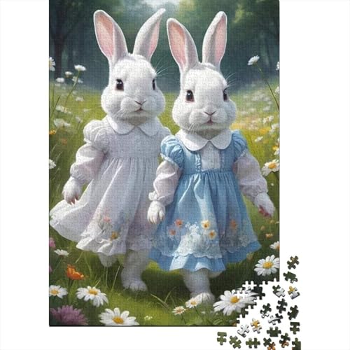 Niedliches Osterhäschen-Puzzle für Erwachsene, Heimdekoration, Beste Puzzles für Frauen und Männer, 1000 Teile (75 x 50 cm) von LMYmoney