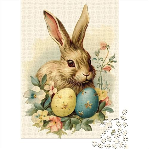 Niedliches Osterhäschen-Puzzle für Erwachsene, Lernspiel, Cooles Puzzle für Erwachsene und Kinder, 1000 Teile (75 x 50 cm) von LMYmoney