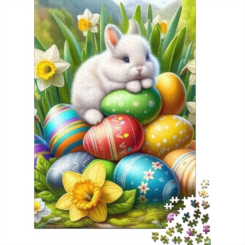 Niedliches Osterhäschen-Puzzle für Erwachsene, Lernspiel, Cooles Puzzle für Erwachsene und Kinder, 1000 Teile (75 x 50 cm) von LMYmoney