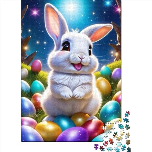 Niedliches Osterhäschen-Puzzle für Erwachsene, schwierige Herausforderung, Denksportaufgaben für Frauen und Männer, 1000 Teile (75 x 50 cm) von LMYmoney
