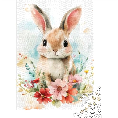 Niedliches Osterhäschen-Puzzle für Erwachsene ab 18 Jahren. Lernspiele für Herren, Puzzle für Erwachsene, für Jungen oder Mädchen, 1000 Teile (75 x 50 cm) von LMYmoney