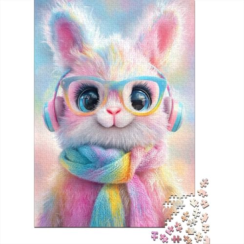 Niedliches Osterhäschen-Puzzle für Erwachsene ab 18 Jahren. Lernspiele für Herren, Puzzle für Erwachsene, für Jungen oder Mädchen, 1000 Teile (75 x 50 cm) von LMYmoney