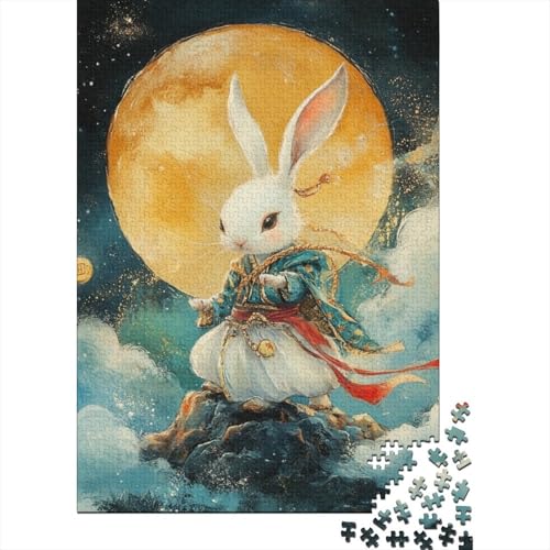 Niedliches Osterhasen-Puzzle, 1000 Teile, für Erwachsene, Heimdekoration, Erwachsenenpuzzles für Frauen, für Erwachsene Kinder, 1000 Teile (75 x 50 cm) von LMYmoney