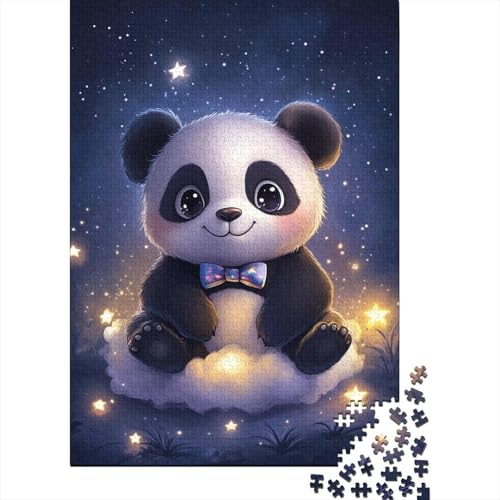 Niedliches Panda-Puzzle für Erwachsene, Heimdekoration, Denksport-Puzzle für Kinder ab 12 Jahren, 1000 Teile (75 x 50 cm) von LMYmoney