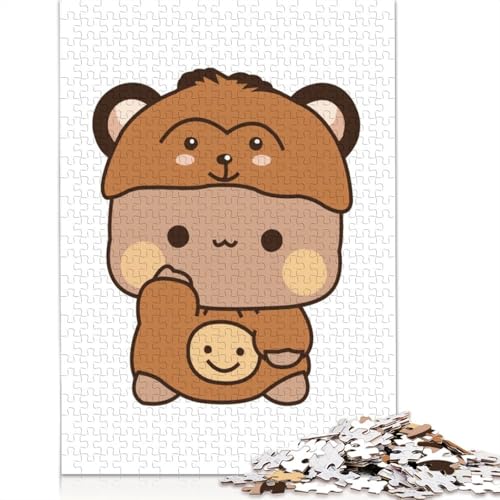 Niedliches Tierpuzzle, Familienspaß, 100% recycelte Pappe, Puzzle für Kinder und Erwachsene ab 12 Jahren, 1000 Teile (26 x 38 cm) von LMYmoney