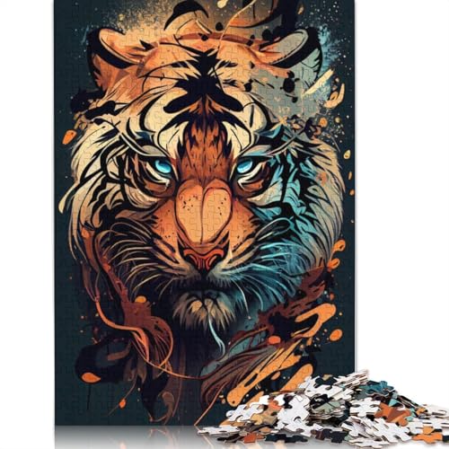 Niedliches Tiger-Tier-Cartoon-Puzzle für Erwachsene, Spielzeug, Lernspiel, Puzzlespiele für Erwachsene für Frauen und Männer, 520 Teile (52 x 38 cm) von LMYmoney