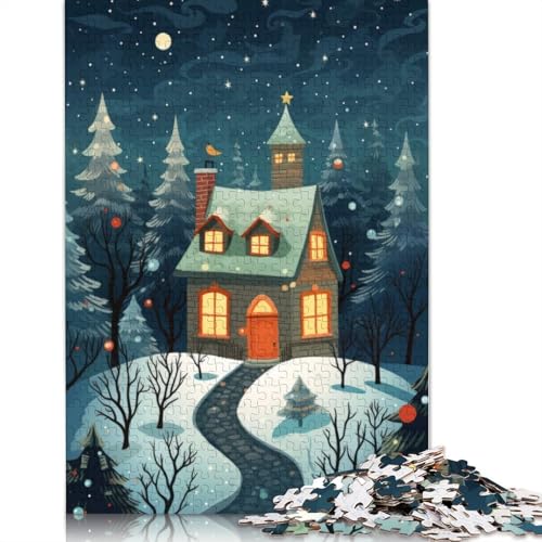 Night Christmas Vibes Puzzles 1000 Teile Schwer Puzzle Spielzeug Lernspiel Impossible Herausforderung Spielzeug Für Erwachsene Kinder 1000pcs (75x50cm) von LMYmoney
