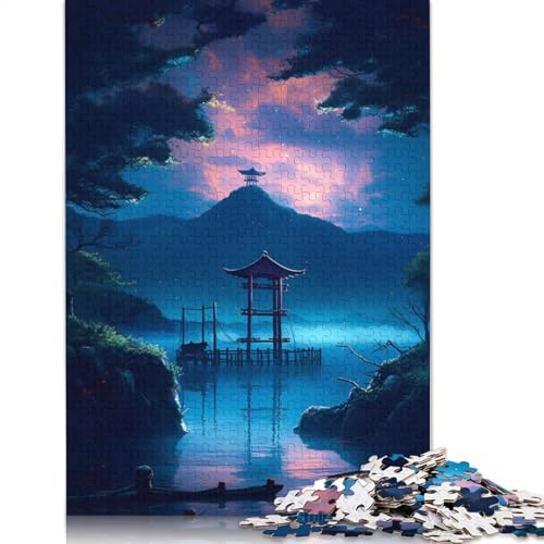 Night In The Lake Puzzle-Spielzeug für Erwachsene, Lernspiel, Puzzle-Spiele für Erwachsene für Frauen und Männer, 520 Teile (52 x 38 cm) von LMYmoney