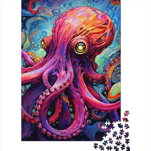 Octopus Puzzle 1000 Teile Schwer Puzzle Spielzeug Lernspiel Impossible Herausforderung Spielzeug Für Erwachsene Und Kinder Ab 12 Jahren 1000pcs (38x26cm) von LMYmoney