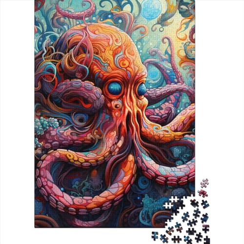 Octopus Puzzles 1000 Teile Schwer Puzzle Spielzeug Lernspiel Impossible Herausforderung Spielzeug Für Erwachsene Und Kinder Ab 14 Jahren 1000pcs (38x26cm) von LMYmoney