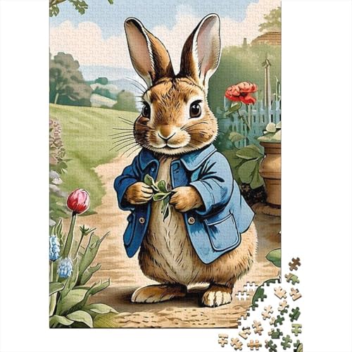 Ostern Niedlicher Hase Devoted Believers Puzzle 100 Prozent Recyclingkarton 100 Prozent Recyclingkarton Puzzle für Frauen Männer 38x26cm/1000Teile von LMYmoney