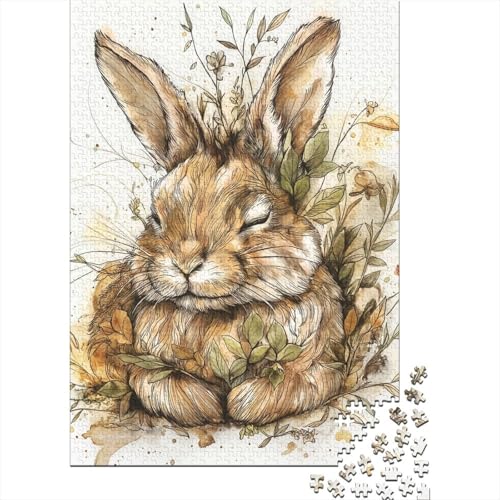Ostern Niedlicher Hase Devoted Believers Puzzle 100 Prozent Recyclingkarton 100 Prozent Recyclingkarton Puzzle für Frauen Männer 70x50cm/1000 Teile von LMYmoney