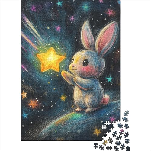 Ostern Niedlicher Hase Ostergeschenke Puzzle Familienspaß 100 Prozent Recyclingkarton Puzzle für Erwachsene Kinder 70x50cm/1000 Teile von LMYmoney