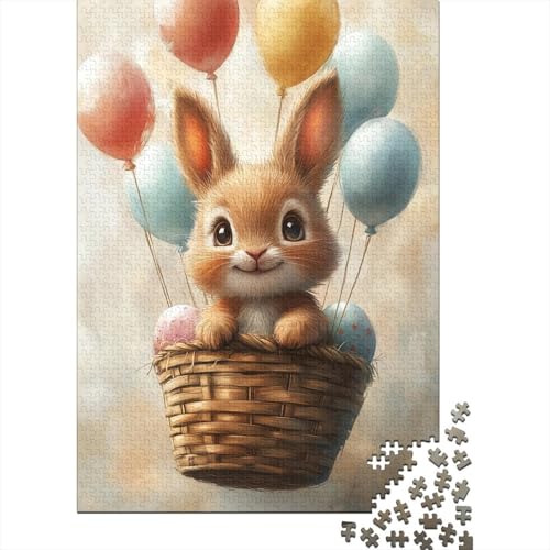 Ostern Süßer Hase Christliche Geschenke Puzzle Denksportaufgabe 100 Prozent Recyclingkarton Puzzle für Jungen oder Mädchen 70x50cm/1000 Teile von LMYmoney