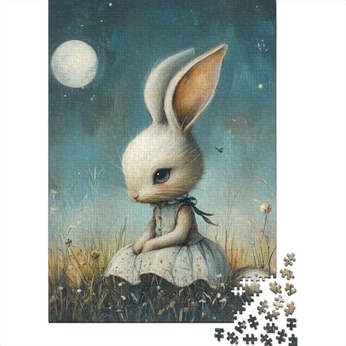 Ostern Süßer Hase Christliche Geschenke Puzzle Denksportaufgabe 100 Prozent Recyclingkarton Puzzle für Jungen oder Mädchen 70x50cm/1000 Teile von LMYmoney