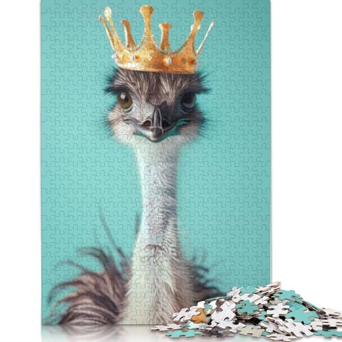 Ostrich King Puzzle 1000 Teile Schwer Puzzle Spielzeug Lernspiel Impossible Herausforderung Spielzeug Für Erwachsene Kinder 1000pcs (38x26cm) von LMYmoney