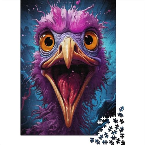 Ostrich Puzzle 1000 Teile Schwer Puzzle Spielzeug Pädagogisches Spiel Impossible Herausforderung Spielzeug Für Erwachsene Kinder 1000pcs (75x50cm) von LMYmoney