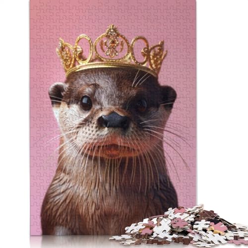 Otter King Puzzle 1000-teilige Schwer Puzzle Spielzeug Lernspiel Impossible Herausforderung Spielzeug Für Erwachsene Und Kinder Ab 14 Jahren 1000pcs (38x26cm) von LMYmoney