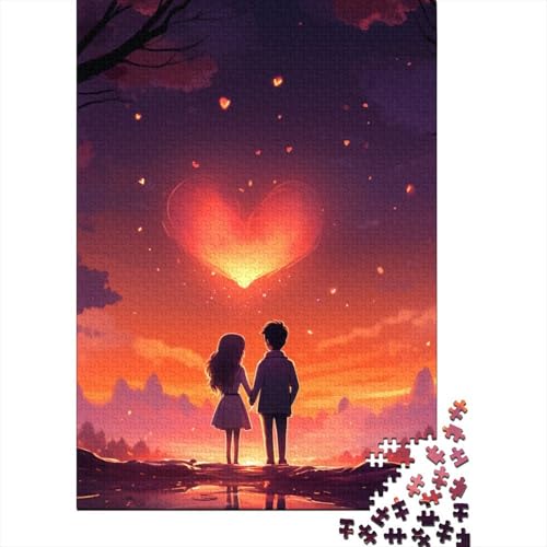 Paar bei Sonnenuntergang, Puzzle für Erwachsene, 1000-teiliges Puzzle für Teenager ab 12 Jahren, 1000 Teile (38 x 26 cm) von LMYmoney