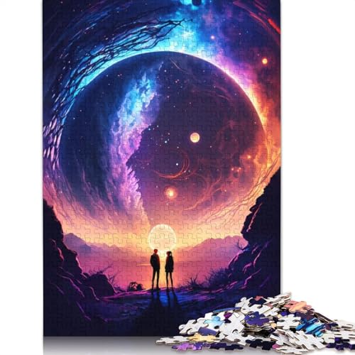Pärchen-Weltraumspaziergang-Landschaft, 1500 Puzzles für Erwachsene, Lernspiel, Puzzlespiele für Erwachsene für Jungen oder Mädchen, 1500 Teile (85 x 57 cm) von LMYmoney