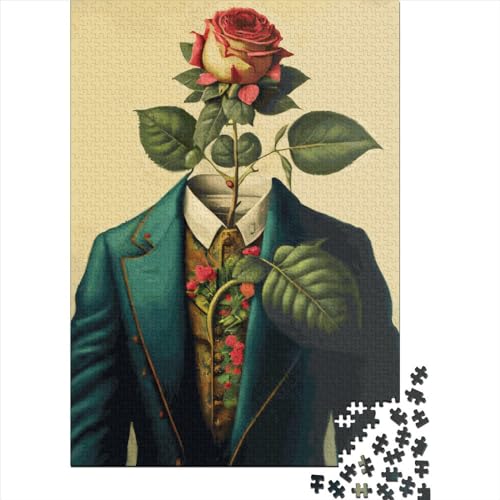 Paint Flowers Puzzles 1000-teilige Schwer Puzzle Spielzeug Lernspiel Impossible Herausforderungsspielzeug Für Erwachsene Kinder 1000pcs (75x50cm) von LMYmoney