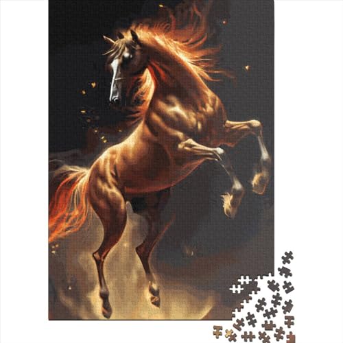 Paint Horse Puzzle 1000 Teile Schwer Puzzle Spielzeug Pädagogisches Spiel Impossible Herausforderungsspielzeug Für Erwachsene Und Kinder Ab 12 Jahren 1000pcs (75x50cm) von LMYmoney