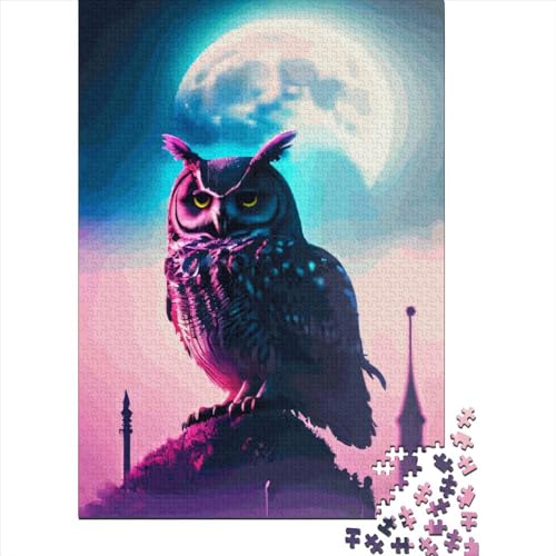 Paint Owl Puzzles 1000 Teile Schwer Puzzle Spielzeug Lernspiel Impossible Herausforderungsspielzeug Für Erwachsene Und Kinder Ab 12 Jahren 1000pcs (75x50cm) von LMYmoney