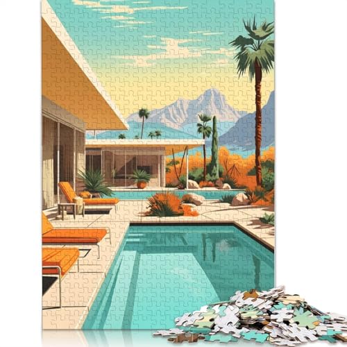 Palm Springs Puzzle 1000 Teile Schwer Puzzle Spielzeug Pädagogisches Spiel Impossible Herausforderungsspielzeug Für Erwachsene Und Kinder Ab 12 Jahren 1000pcs (75x50cm) von LMYmoney