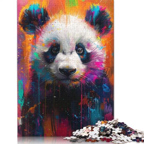 Panda-Malpuzzle, 100% recyceltes Kartonpapier, rechteckiges Puzzle für Erwachsene und Kinder, 1000 Teile (75 x 50 cm) von LMYmoney