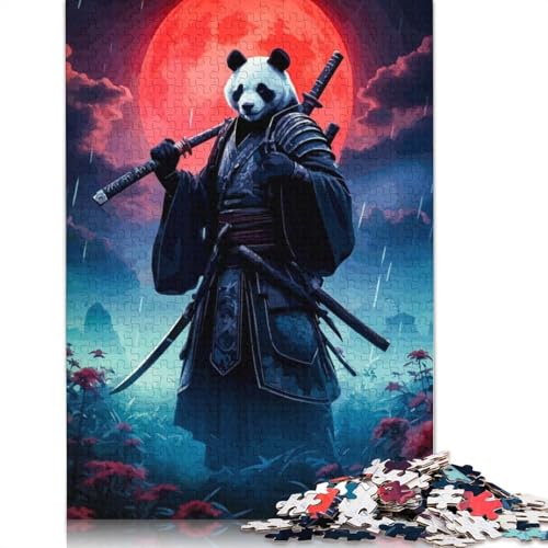 Panda Samurai Warrior Puzzle 1000 Teile Schwer Puzzle Spielzeug Lernspiel Impossible Herausforderung Spielzeug Für Erwachsene Kinder 1000pcs (75x50cm) von LMYmoney