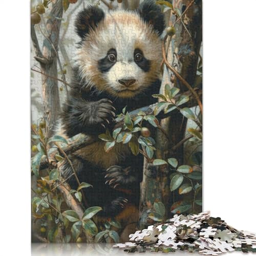 Panda in Blossom Puzzle 1000-teilige Schwer Puzzle Spielzeug Lernspiel Impossible Herausforderung Spielzeug Für Erwachsene Kinder 1000pcs (75x50cm) von LMYmoney