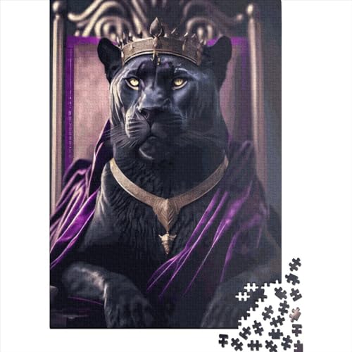Panther Portrait Puzzles 1000 Teile Schwer Puzzle Spielzeug Lernspiel Impossible Herausforderungsspielzeug Für Erwachsene Und Kinder Ab 14 Jahren 1000pcs (38x26cm) von LMYmoney