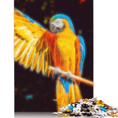 Papageien-Fraktal-Puzzle mit 1500 Teilen für Erwachsene. Anspruchsvolle und knifflige Puzzles für Erwachsene und Kinder. 1500 Teile (85 x 57 cm) von LMYmoney