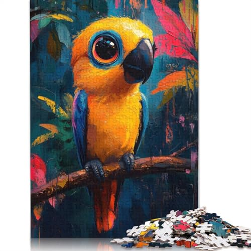 Parrot in Jungle Puzzle 1000-teilige Schwer Puzzle Spielzeug Lernspiel Impossible Herausforderungsspielzeug Für Erwachsene Und Kinder Ab 14 Jahren 1000pcs (75x50cm) von LMYmoney