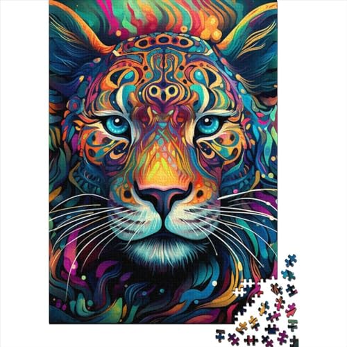 Patterned Leopard Puzzle 1000 Teile Schwer Puzzle Spielzeug Lernspiel Impossible Herausforderung Spielzeug Für Erwachsene Kinder 1000pcs (38x26cm) von LMYmoney