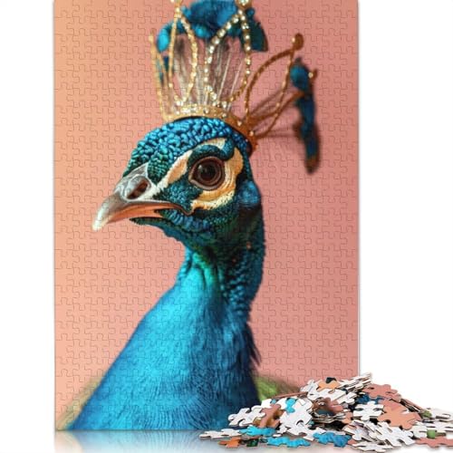 Peacock King Puzzles 1000 Teile Schwer Puzzle Spielzeug Lernspiel Impossible Herausforderung Spielzeug Für Erwachsene Kinder 1000pcs (38x26cm) von LMYmoney