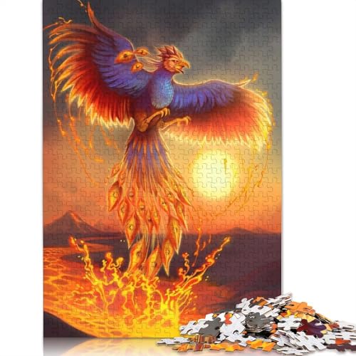 Phoenix Mythology Fire Art Puzzle-Spielzeug für Erwachsene, Lernspiel, Puzzlespiele für Erwachsene für Frauen und Männer, 520 Teile (52 x 38 cm) von LMYmoney