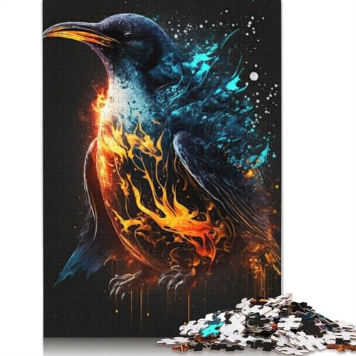 Pinguin-Neon-Puzzle für Erwachsene, 1000 Teile, kreative Spiele, Puzzle, Geschenke für Männer, für Frauen, Männer, 1000 Teile (75 x 50 cm) von LMYmoney
