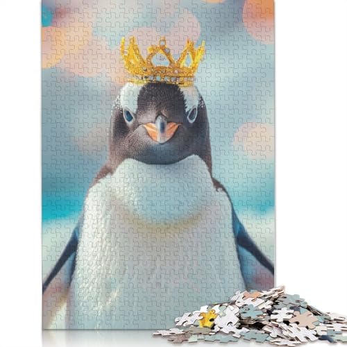 Pinguin-Pastellkronen-Puzzle, Lernspiele, Familienaktivitäten, Premium-Karton-Puzzle für Frauen und Männer, 1000 Teile (75 x 50 cm) von LMYmoney