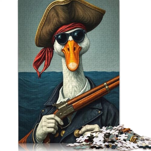 Pirate Goose Puzzle 1000 Teile Schwer Puzzle Spielzeug Pädagogisches Spiel Impossible Herausforderung Spielzeug Für Erwachsene Kinder 1000pcs (38x26cm) von LMYmoney